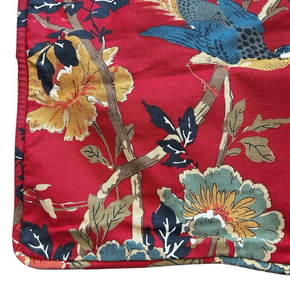 Pottery Barn Brighton Chinoiserie Standard Sham‎ Linen Cotton Case Envelope Back